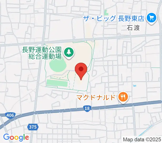 長野運動公園陸上サブトラックの地図