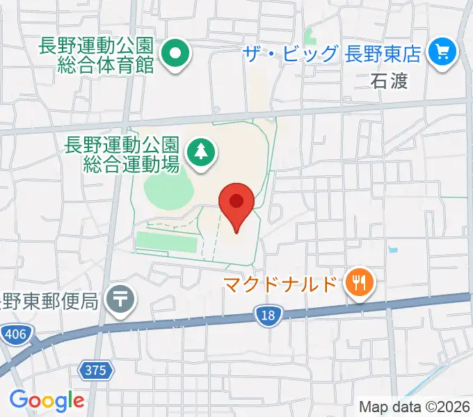 長野運動公園陸上サブトラックの地図