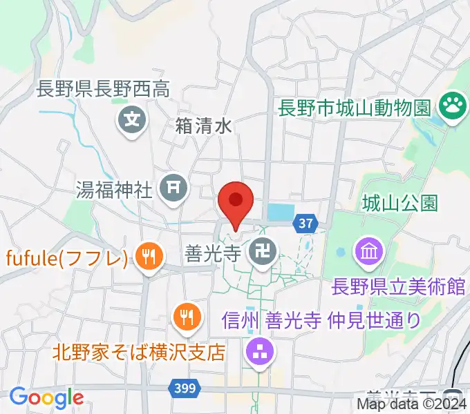 善光寺史料館・日本忠霊殿の地図