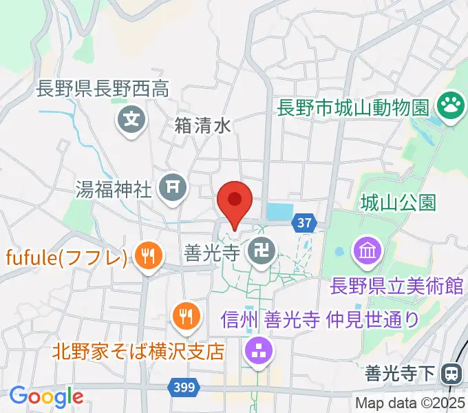 善光寺史料館・日本忠霊殿の地図