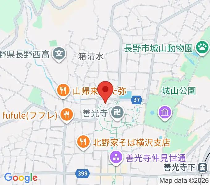 善光寺史料館・日本忠霊殿の地図