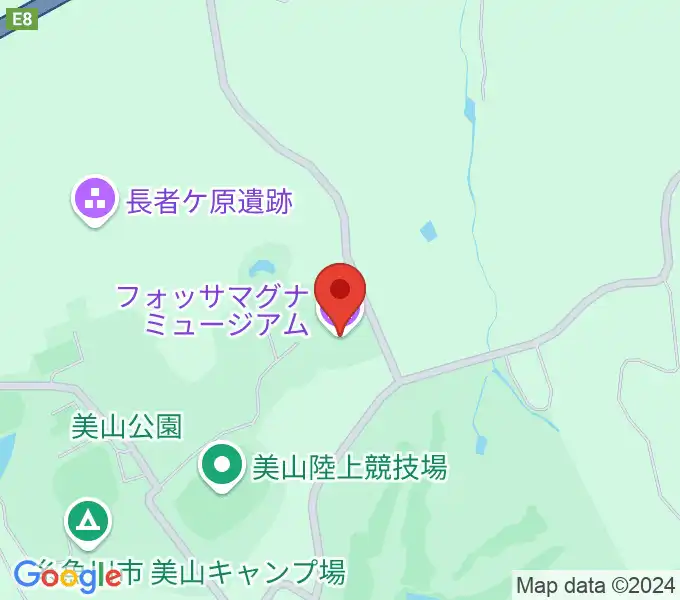 フォッサマグナミュージアムの地図