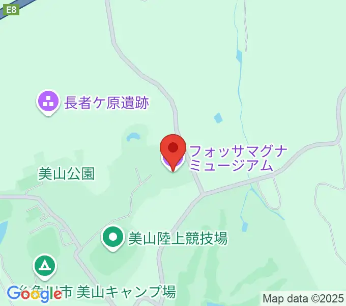 フォッサマグナミュージアムの地図