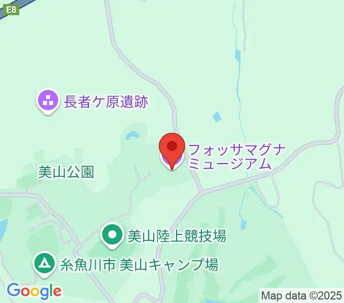 フォッサマグナミュージアムの地図