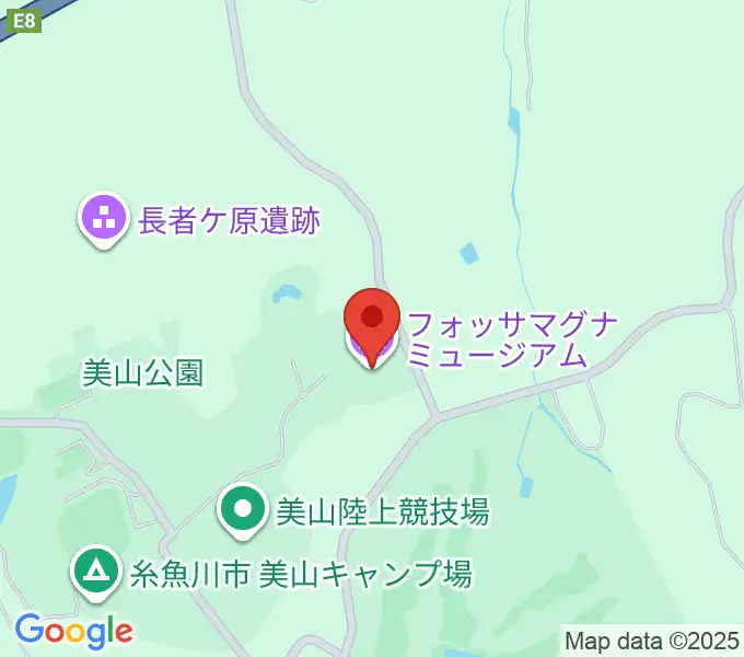 フォッサマグナミュージアムの地図