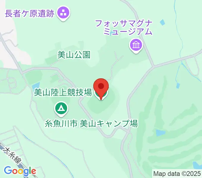 美山陸上競技場の地図