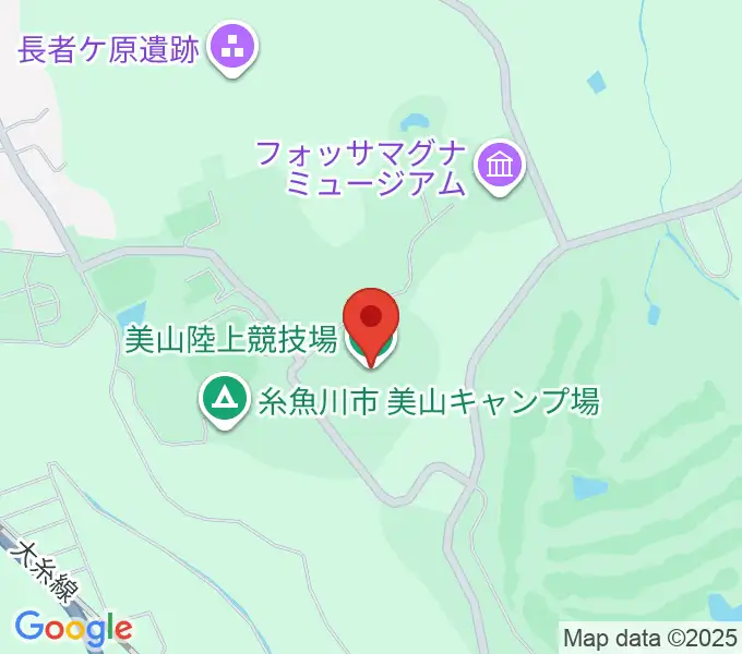 美山陸上競技場の地図