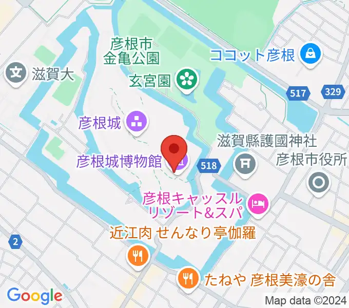 彦根城博物館の地図