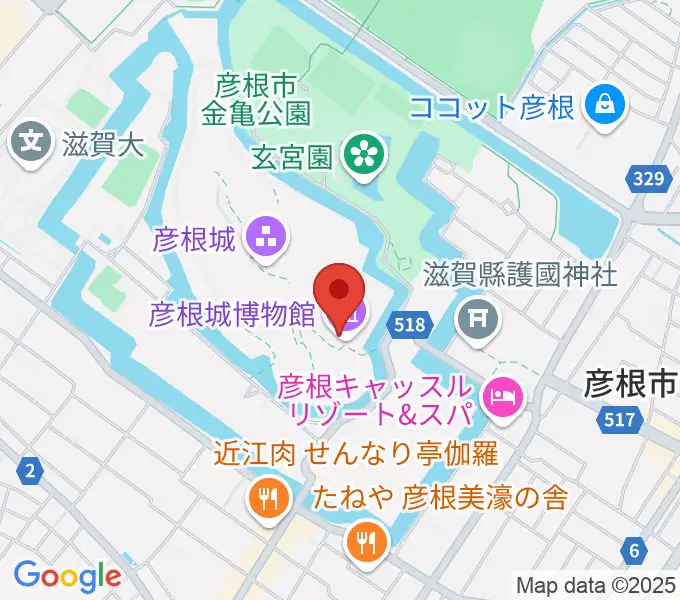 彦根城博物館の地図