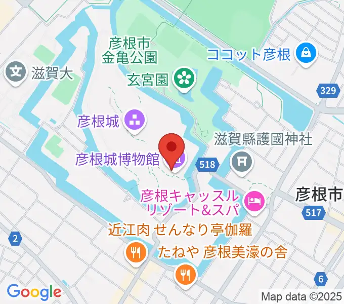 彦根城博物館の地図