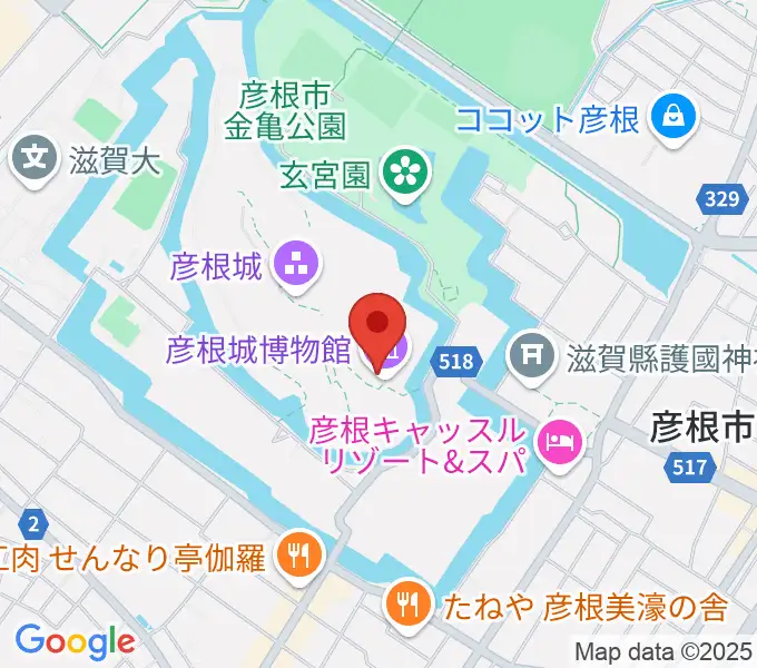 彦根城博物館の地図