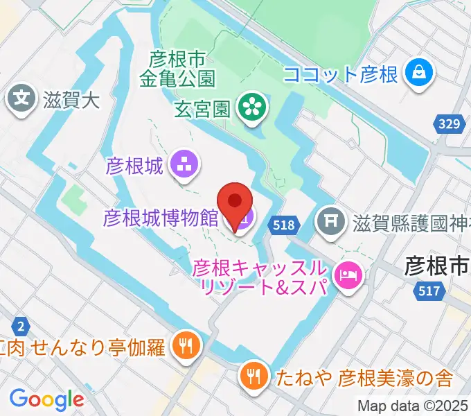 彦根城博物館の地図
