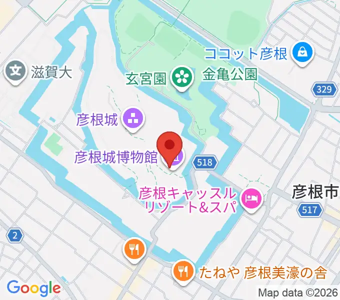 彦根城博物館の地図