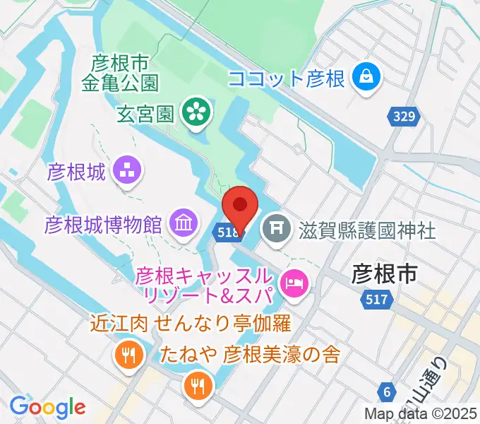 彦根市開国記念館の地図