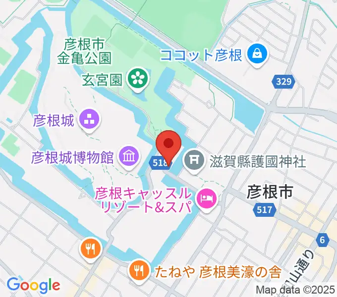 彦根市開国記念館の地図