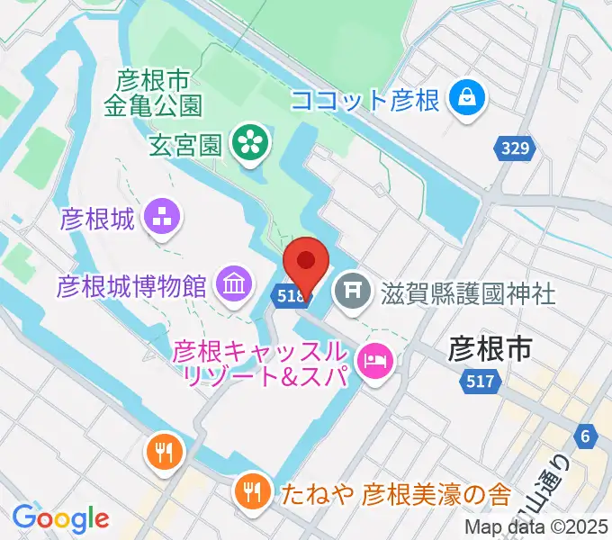 彦根市開国記念館の地図