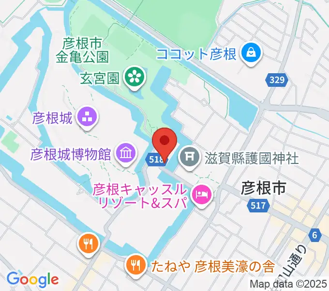彦根市開国記念館の地図