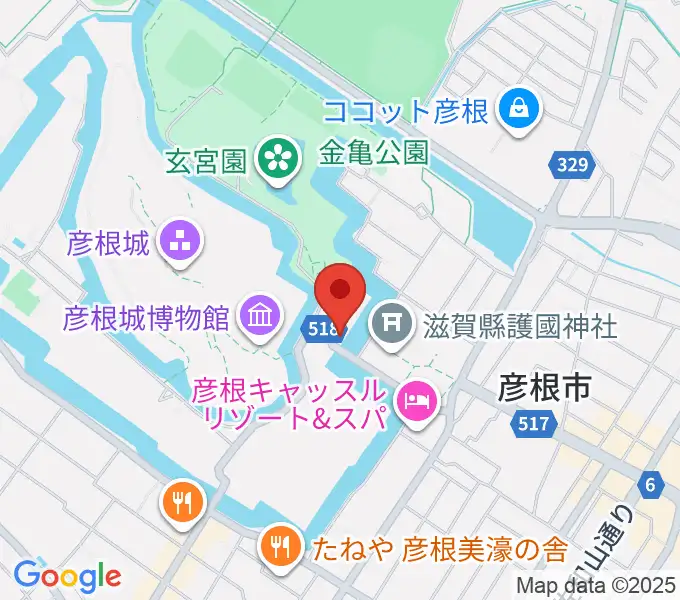 彦根市開国記念館の地図