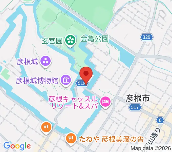彦根市開国記念館の地図
