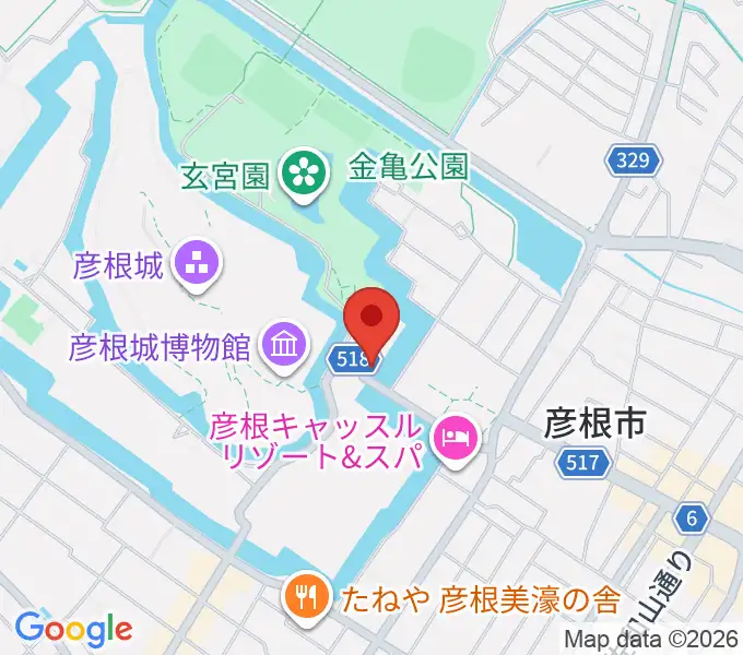 彦根市開国記念館の地図