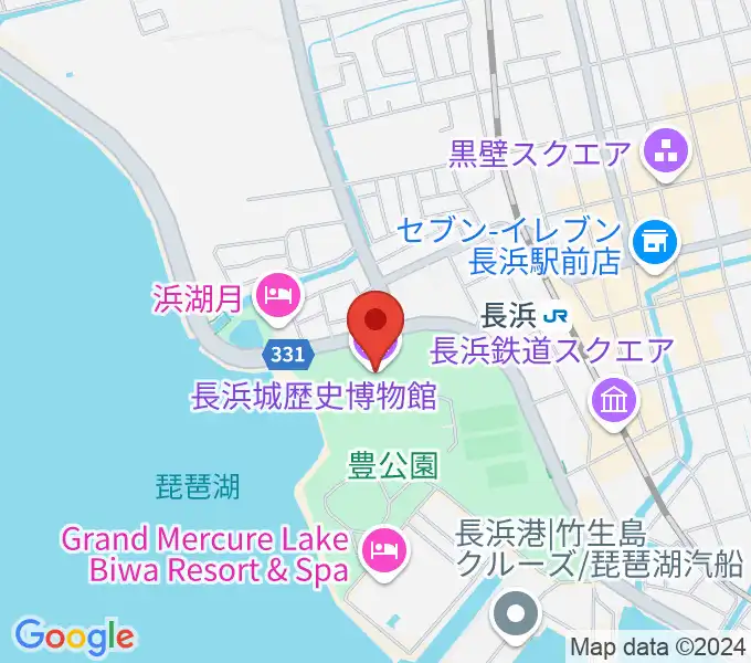 長浜城歴史博物館の地図