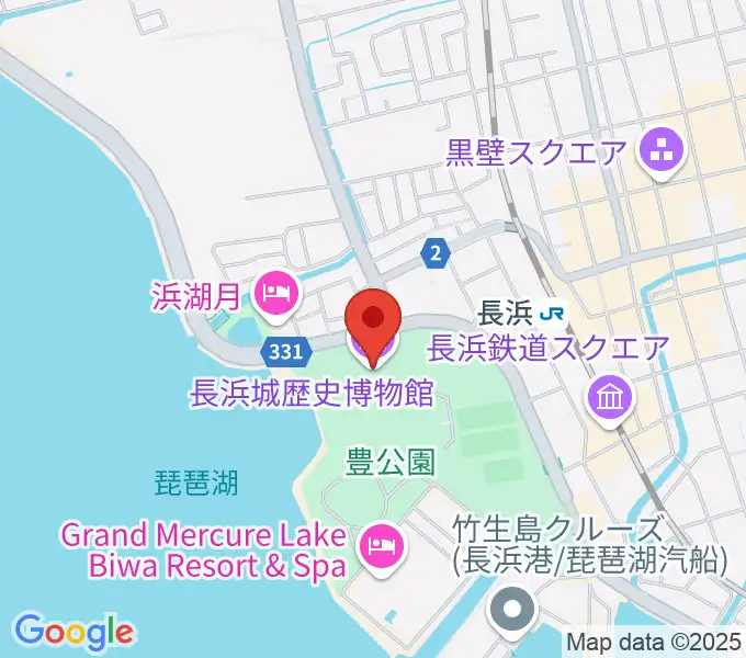 長浜城歴史博物館の地図