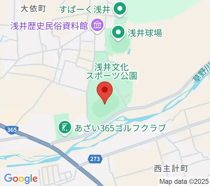 浅井ふれあいグラウンドの地図