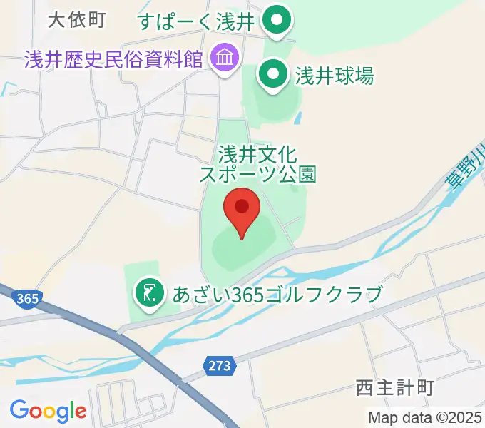 浅井ふれあいグラウンドの地図