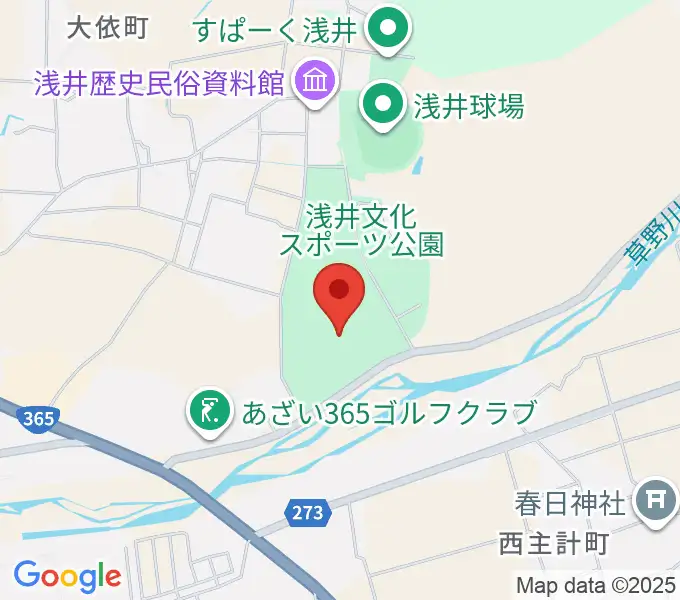 浅井ふれあいグラウンドの地図