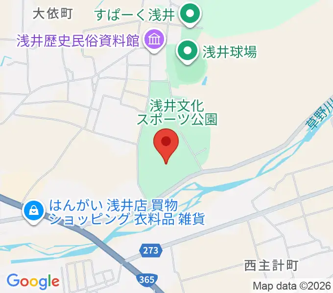 浅井ふれあいグラウンドの地図