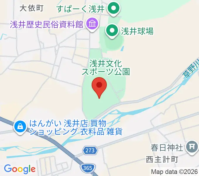 浅井ふれあいグラウンドの地図