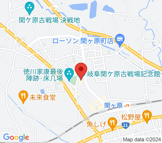 岐阜関ケ原古戦場記念館の場所