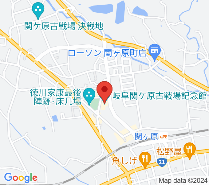 岐阜関ケ原古戦場記念館の場所