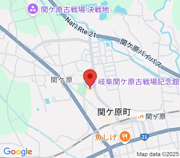 岐阜関ケ原古戦場記念館の地図
