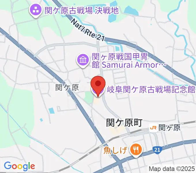 岐阜関ケ原古戦場記念館の地図