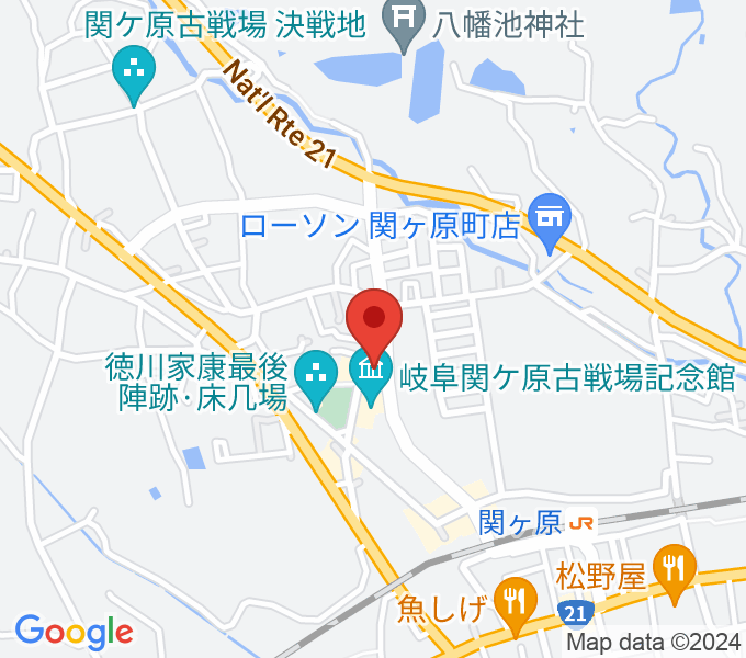 関ケ原町歴史民俗学習館の場所