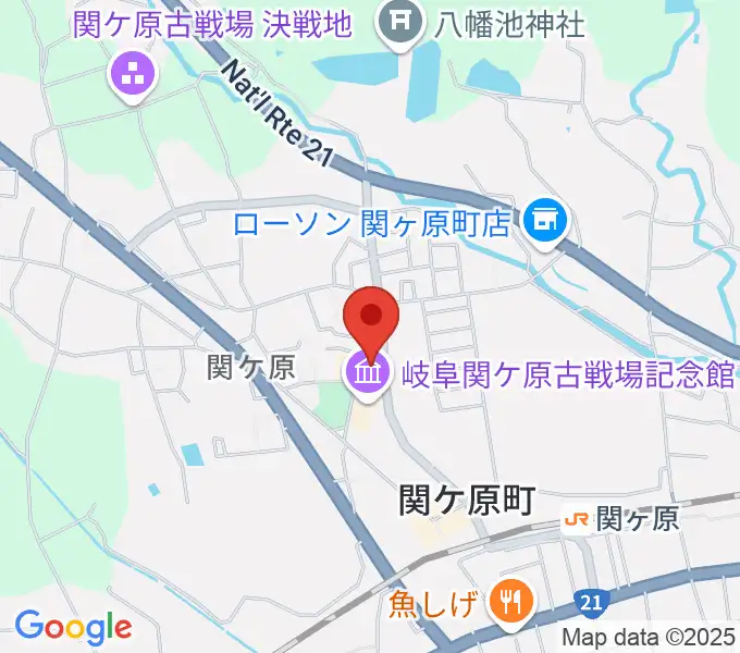 関ケ原町歴史民俗学習館の地図