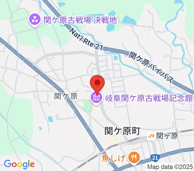 関ケ原町歴史民俗学習館の地図