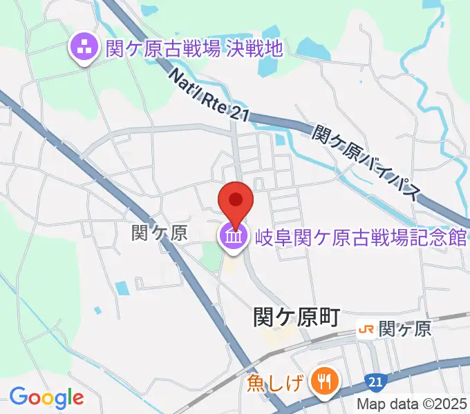 関ケ原町歴史民俗学習館の地図
