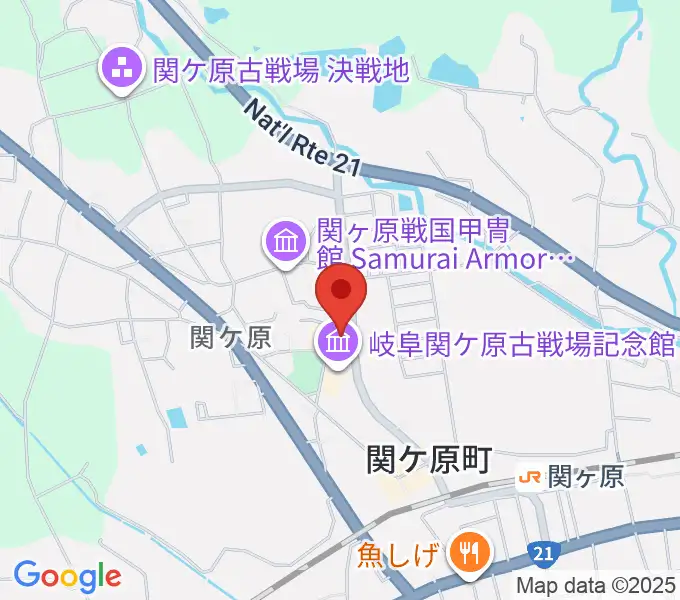 関ケ原町歴史民俗学習館の地図