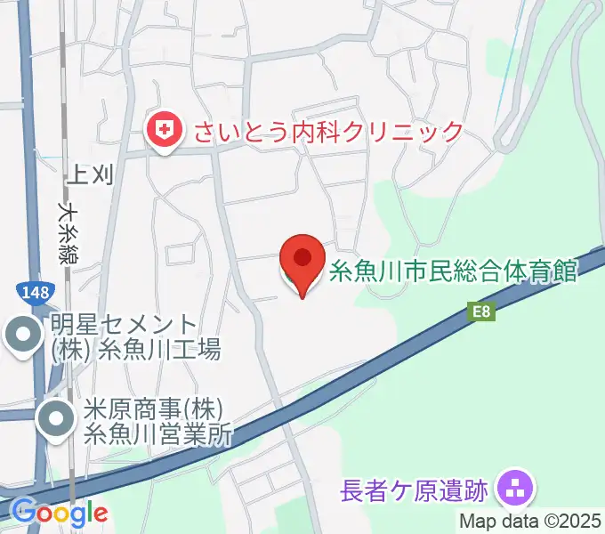 糸魚川市民総合体育館の地図