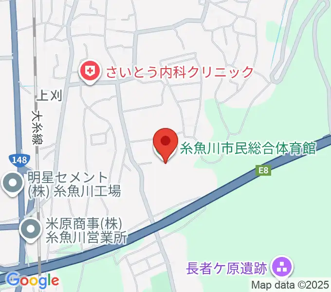 糸魚川市民総合体育館の地図