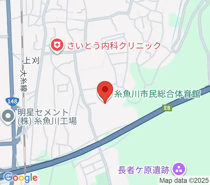 糸魚川市民総合体育館の地図