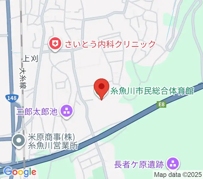 糸魚川市民総合体育館の地図