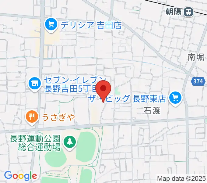 長野運動公園運動広場の地図