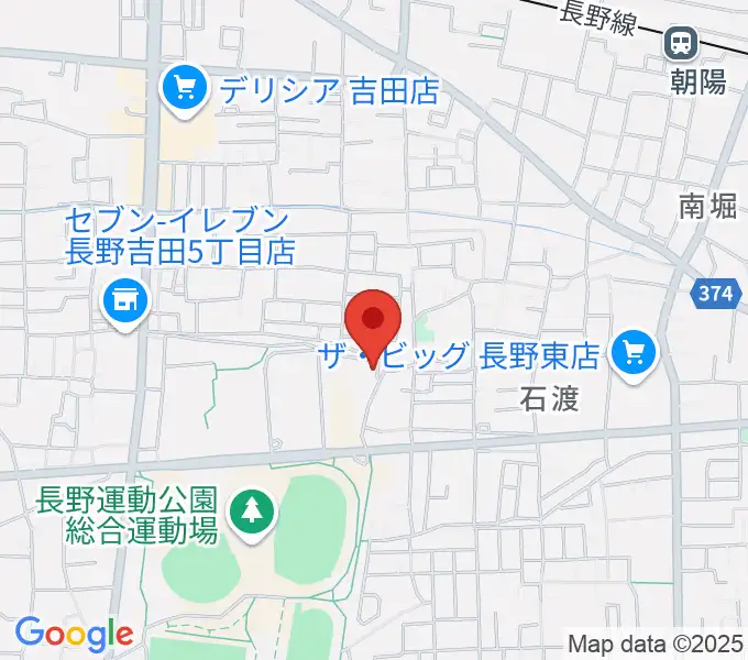 長野運動公園運動広場の地図