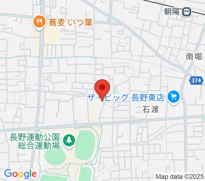 長野運動公園運動広場の地図