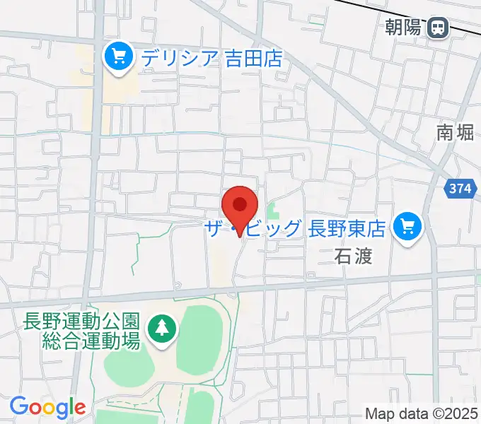 長野運動公園運動広場の地図