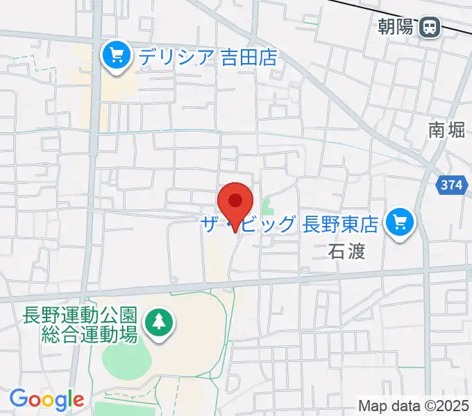長野運動公園運動広場の地図