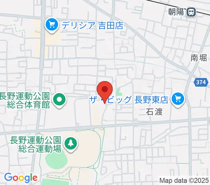 長野運動公園運動広場の地図